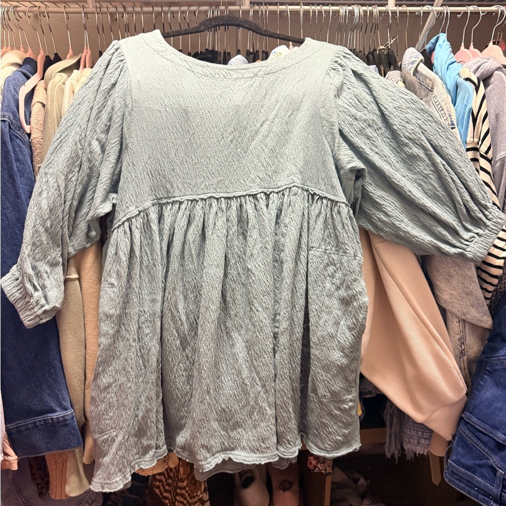 Women's FP Beach Light Blue Textured dress